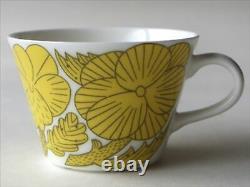 Makoto Kagoshima GUSTAVSBERG April coffee cup & saucer Yellow NEW