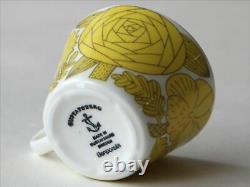Makoto Kagoshima GUSTAVSBERG April coffee cup & saucer Yellow NEW