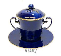 Manufacture Sevres France Porcelain Large Socketed Cup & Saucer, 1892
