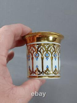 Marc Schoelcher Old Paris Hand Painted Cobalt Gold Gothic Arch Cup & Saucer B