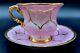 Meissen B-form Pink Porcelain Cup & Saucer Set Very Rare