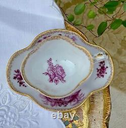 Meissen Cup And Saucer 18th Small Size Fabulous Galant Scene Decor