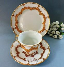 Meissen Cup & Saucer & Plate (white & gold)