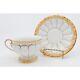 Meissen Opulent Golden Baroque Gold Leaf Porcelain Footed Cup & Saucer 2 Items