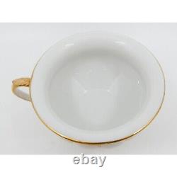 Meissen Opulent Golden Baroque Gold Leaf Porcelain Footed Cup & Saucer 2 Items