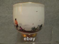 Meissen Porcelain, Porcelaine, Porzellan Scenic Cup & Saucer. 1700's