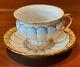 Meissen X Form Gold Porcelain Tea Cup With Saucer Mint
