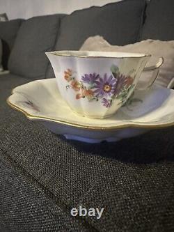 Meissen porcelain cup & Saucer Espresso Size Flower