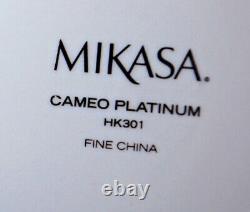 Mikasa Cameo Platinum HK301 Cup & Saucer Sets Fine China Lot of 14 Sets C1113