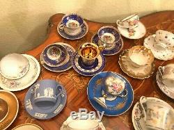 Mixed 20 Cups and Saucers Vintage German Bavaria Danish Coffee Porcelain Set