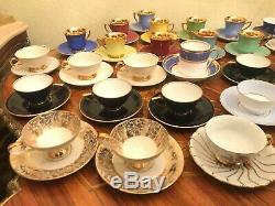 Mixed 28 Cups 28 Saucers German CZK Arabia Jlmenau Bavaria Coffee Porcelain Set