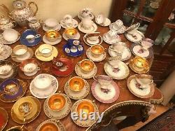 Mixed 65 Cups and Saucers Vintage English German Bavaria Coffee Porcelain Set