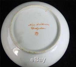 N727 C1800-25 Antique Derby Porcelain Named Scene Trio Cup & Saucer