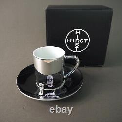 New Damien Hirst Skull For The Love Of God Anamorphic Espresso Cup and Saucer