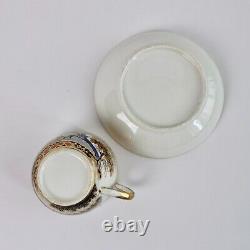 New Hall teacup and saucer, Elephant pattern 876, ca 1810 A/F