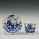 Nice Chinese B&w Porcelain Cup & Saucer, Figures, Daoguang Period