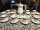 Noritake Progression Springfield 9026 Coffee/tea Pot, 12 Set Of Cups & Saucers