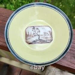 Nymphenburg Antique Porcelain Cup and Saucer Hand Painted Landscape Empire Mocha