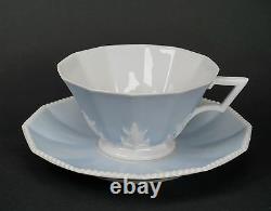 Nymphenburg Porcelain Pearl Perl Blue Full Sized Cup and Saucer