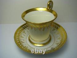 OLD PARIS PORCELAIN CUP & SAUCER ANTIQUE CHOCOLATE CUP & SAUCER Bacchus Excel