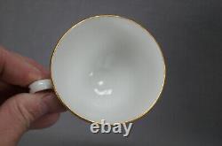 Old Paris Porcelain Hand Painted Cat Landscape & Gold Tea Cup & Saucer C. 1820s