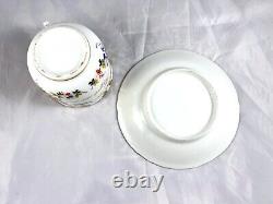 Old Paris Vieux Porcelain Oversized Breakfast Cup & Saucer Forget Me Not Excelle