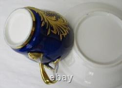 Old Paris porcelain cup & saucer Armorial Spanish Coat of Arms 19th century #1