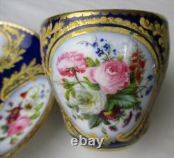 Old Paris porcelain cup & saucer Armorial Spanish Coat of Arms 19th century #3