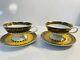 Pair Rosenthal Versace Barocco Porcelain Demitasse Espresso Cups Saucers Perfect