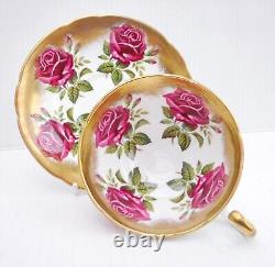 Paragon Floating Roses Gilded Tea Cup and saucer