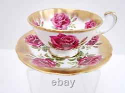 Paragon Floating Roses Gilded Tea Cup and saucer