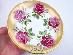 Paragon Floating Roses Gilded Tea Cup and saucer