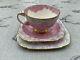 Paragon Pink Hydrangea Trio Cup Side Plate Saucer Gold Gilt Porcelain G870 C1933