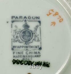 ParagonPink Hydrangea Trio Cup Side Plate SaucerGold GiltPorcelainG870c1933