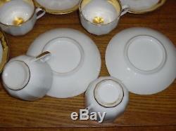 Partial Antique Old Paris Porcelain Luncheon Set Plates Cup Saucer Bowl Tray