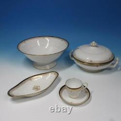 Pillivuyt Paris Expo 1867 Porcelain Fruit Bowl, Covered Dish, Tray, Cup Saucer