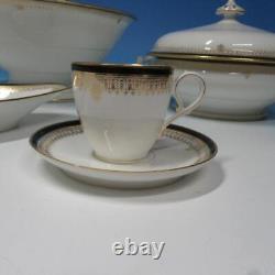 Pillivuyt Paris Expo 1867 Porcelain Fruit Bowl, Covered Dish, Tray, Cup Saucer