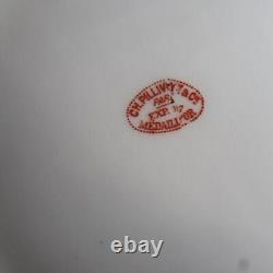 Pillivuyt Paris Expo 1867 Porcelain Fruit Bowl, Covered Dish, Tray, Cup Saucer