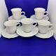 Pillivuyt Williams Sonoma Queen Anne Cups And Saucers Set Of 5 France Porcelain