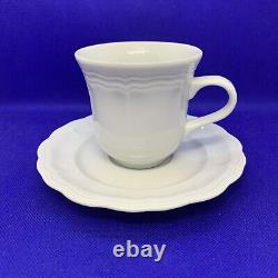 Pillivuyt Williams Sonoma Queen Anne Cups and Saucers Set Of 5 France Porcelain