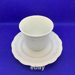 Pillivuyt Williams Sonoma Queen Anne Cups and Saucers Set Of 5 France Porcelain