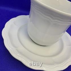 Pillivuyt Williams Sonoma Queen Anne Cups and Saucers Set Of 5 France Porcelain