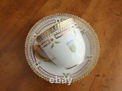 Porcelain 1980-1984 Royal Copenhagen Flora Danica Cup&Saucer #3597/3618 Gentiana