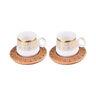 Porcelain Turkish Coffee Cup / Greek Arabic Coffee Espresso Set 6 Cups & Saucers