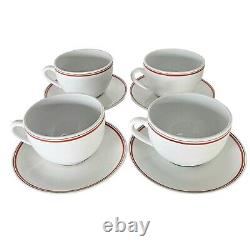 Porcelain d'Auteuil Bistrot Jacques Lobjoy Chocolate Cup & Saucer Set (4) 16 oz