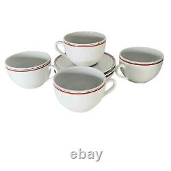 Porcelain d'Auteuil Bistrot Jacques Lobjoy Chocolate Cup & Saucer Set (4) 16 oz