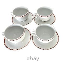 Porcelain d'Auteuil Bistrot Jacques Lobjoy Chocolate Cup & Saucer Set (4) 16 oz