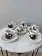 Portmerion Pomona Set Of 6 Mocha Cups And Saucers New