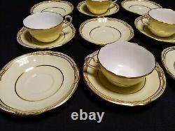 RARE Copeland Spode for TIFFANY & CO. Of New York Ivory & Gold 6 Cups 12 Saucers