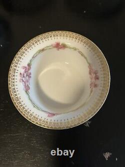 RARE SET! Limoges GOLD/WHITE porcelain Set Of 7 Cups/saucer